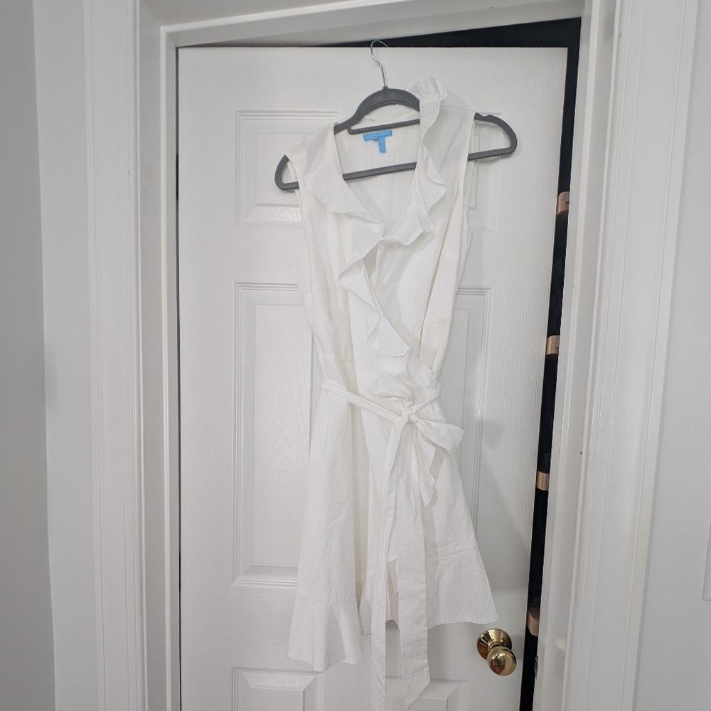 Draper James White Wrap Dress